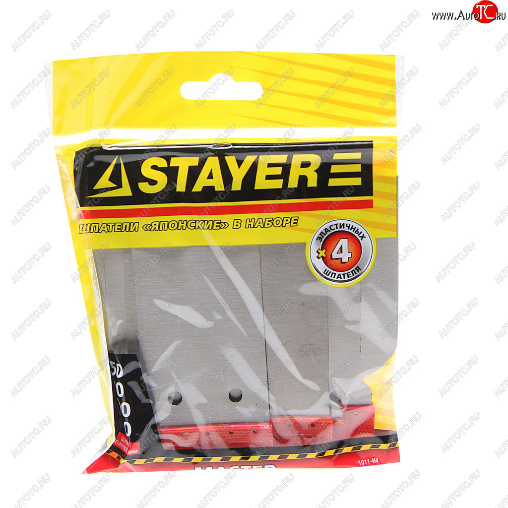 179 р. Набор шпателей 50-80-100-120мм сталь 4 предмета STAYER STAYER 1011-h4  с доставкой в г. Воронеж