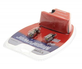 589 р. Лампа светодиодная 12V W5W T10 W2.1x9.5d 6000K с тестером блистер (2шт.) MEGAPOWER MEGAPOWER-AUTOMOTIVE 10120w-2блт  с доставкой в г. Воронеж. Увеличить фотографию 2