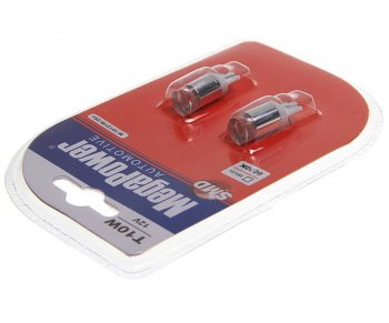 659 р. Лампа светодиодная 12V W5W T10 W2.1x9.5d 6000K блистер (2шт.) MEGAPOWER MEGAPOWER-AUTOMOTIVE 10121w-2бл  с доставкой в г. Воронеж. Увеличить фотографию 2