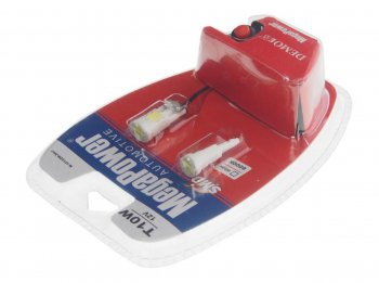 399 р. Лампа светодиодная 12V W5W T10 W2.1x9.5d 6000K 6 LED блистер (2шт.) MEGAPOWER MEGAPOWER-AUTOMOTIVE 10122w-2блт  с доставкой в г. Воронеж. Увеличить фотографию 2