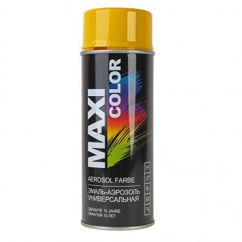 439 р. Краска желтая аэрозоль 400мл MAXI COLOR MAXI COLOR 1021mx  с доставкой в г. Воронеж. Увеличить фотографию 1