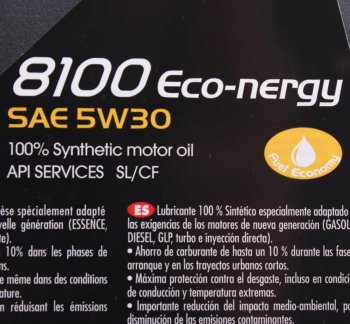 5 999 р. Масло моторное 8100 ECO-NERGY 5W30 синт.5л MOTUL MOTUL 102898  с доставкой в г. Воронеж. Увеличить фотографию 2