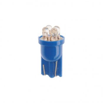 19 р. Лампа светодиодная 12V W5W T10 W2.1x9.5d 4 LED Blue MEGAPOWER MEGAPOWER-AUTOMOTIVE 10313b  с доставкой в г. Воронеж. Увеличить фотографию 2