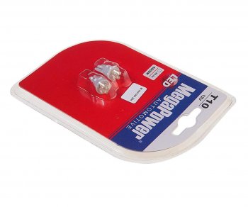 95 р. Лампа светодиодная 12V W5W T10 W2.1x9.5d 6000K 4 LED блистер (2шт.) MEGAPOWER MEGAPOWER-AUTOMOTIVE 10313w-2бл  с доставкой в г. Воронеж. Увеличить фотографию 2