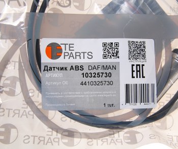 2 899 р. Датчик АБС КАМАЗ DAF MAN колеса прямой (L=1010мм) TE PARTS TE PARTS 10325730  с доставкой в г. Воронеж. Увеличить фотографию 2