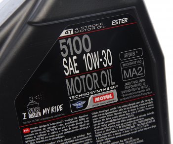 4 199 р. Масло моторное для 4-х тактных двигателей 5100 4T 10W30 псинт.4л MOTUL MOTUL 104063  с доставкой в г. Воронеж. Увеличить фотографию 2