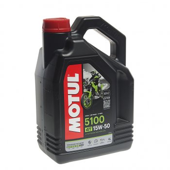 4 949 р. Масло моторное для 4-х тактных двигателей 5100 4T 15W50 синт.4л MOTUL MOTUL 104083  с доставкой в г. Воронеж. Увеличить фотографию 1