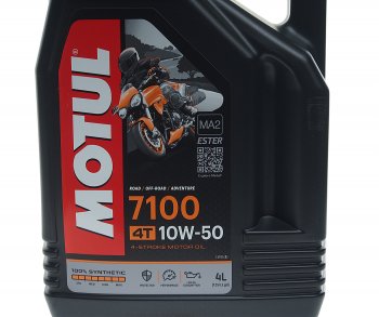 6 999 р. Масло моторное для 4-х тактных двигателей 7100 ESTER 4T 10W50 синт.4л MOTUL MOTUL 104098  с доставкой в г. Воронеж. Увеличить фотографию 2