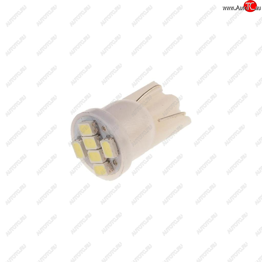 40 р. Лампа светодиодная 12V W5W T10 W2.1x9.5d 6000K 6 LED MEGAPOWER MEGAPOWER-AUTOMOTIVE 10511w  с доставкой в г. Воронеж