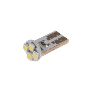 31 р. Лампа светодиодная 12V W5W T10 W2.1x9.5d 6000K 4 LED MEGAPOWER MEGAPOWER-AUTOMOTIVE 10513w  с доставкой в г. Воронеж. Увеличить фотографию 2