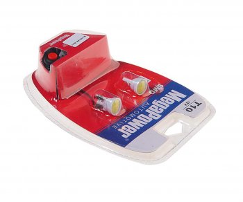 299 р. Лампа светодиодная 12V W5W T10 W2.1x9.5d 6000K с тестером блистер (2шт.) MEGAPOWER MEGAPOWER-AUTOMOTIVE 10514w-2блт  с доставкой в г. Воронеж. Увеличить фотографию 2