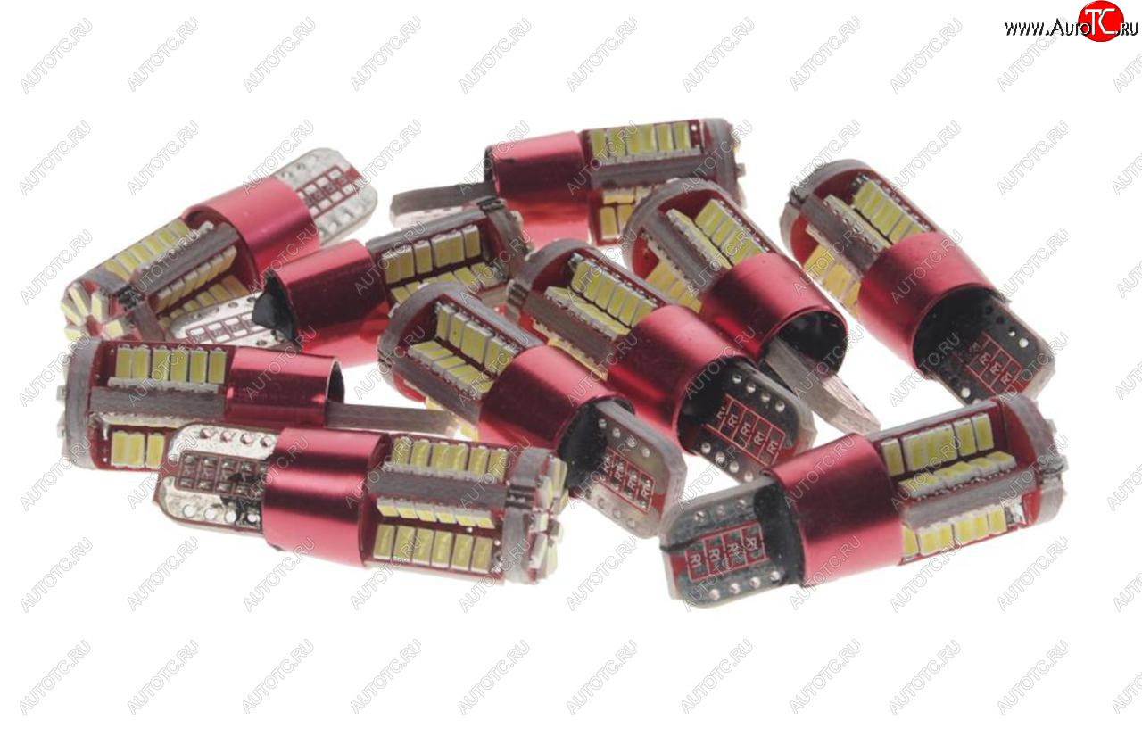 154 р. Лампа светодиодная 1224V W5W T10W W2.1x9.5d 6000K 57 SMD линза с обманкой White MEGA ELECTRIC MEGA ELECTRIC 10570  с доставкой в г. Воронеж