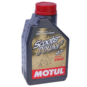 1 799 р. Масло моторное для 4-х тактных двигателей SCOOTER POWER 4T 5W40 синт.1л MOTUL MOTUL 105958  с доставкой в г. Воронеж. Увеличить фотографию 1