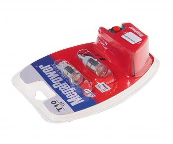 379 р. Лампа светодиодная 12V W5W T10 W2.1x9.5d 6000K 5 LED с тестером блистер (2шт.) MEGAPOWER MEGAPOWER-AUTOMOTIVE 10615w-2блт  с доставкой в г. Воронеж. Увеличить фотографию 2