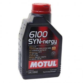 1 099 р. Масло моторное 6100 SYNERGIE 5W40 псинт.1л MOTUL MOTUL 107975  с доставкой в г. Воронеж. Увеличить фотографию 1