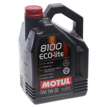 6 549 р. Масло моторное 8100 ECO-LITE 5W30 синт.5л MOTUL MOTUL 108214  с доставкой в г. Воронеж. Увеличить фотографию 1