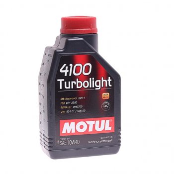 999 р. Масло моторное 4100 TURBOLIGHT 10W40 псинт.1л MOTUL MOTUL 108644  с доставкой в г. Воронеж. Увеличить фотографию 1