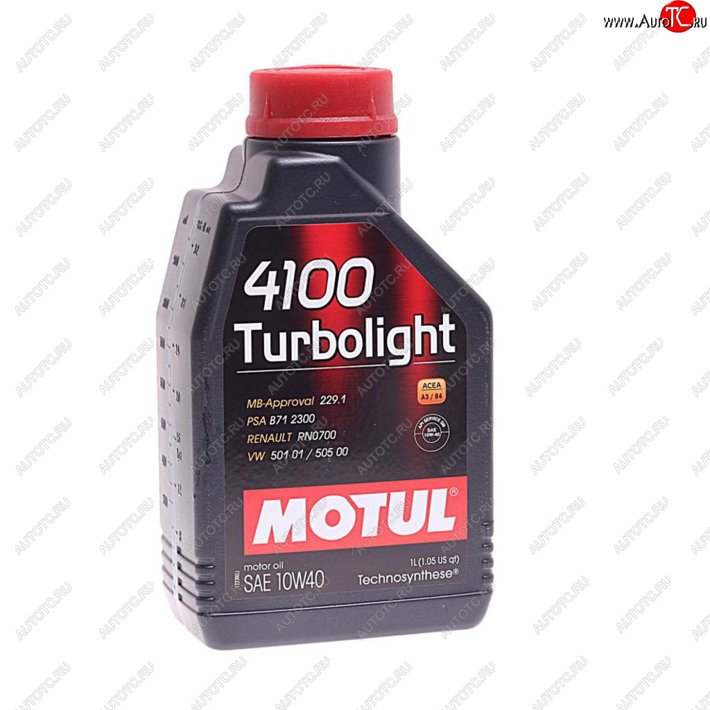 999 р. Масло моторное 4100 TURBOLIGHT 10W40 псинт.1л MOTUL MOTUL 108644  с доставкой в г. Воронеж