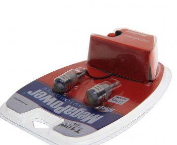 479 р. Лампа светодиодная 12V W5W T10 W2.1x9.5d 6000K с тестером блистер (2шт.) MEGAPOWER MEGAPOWER-AUTOMOTIVE 10916w-2блт  с доставкой в г. Воронеж. Увеличить фотографию 2