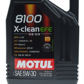 5 899 р. Масло моторное 8100 X-CLEAN EFE 5W30 синт.4л MOTUL MOTUL 109171  с доставкой в г. Воронеж. Увеличить фотографию 2