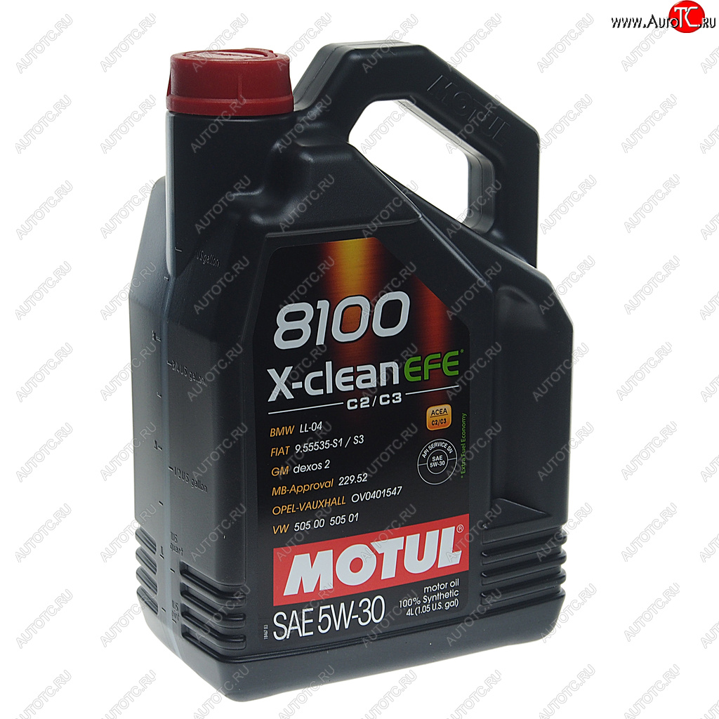5 899 р. Масло моторное 8100 X-CLEAN EFE 5W30 синт.4л MOTUL MOTUL 109171  с доставкой в г. Воронеж