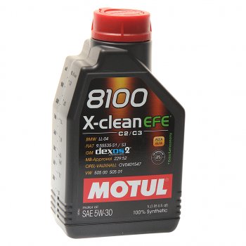 1 399 р. Масло моторное 8100 X-CLEAN EFE 5W30 синт.1л MOTUL MOTUL 109470  с доставкой в г. Воронеж. Увеличить фотографию 1