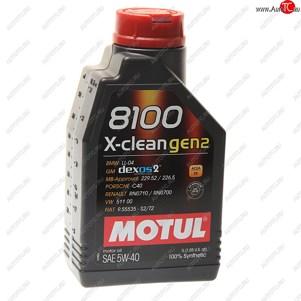1 379 р. Масло моторное 8100 X-CLEAN GEN2 5W40 синт.1л MOTUL MOTUL 109761 MOTUL 109761  с доставкой в г. Воронеж