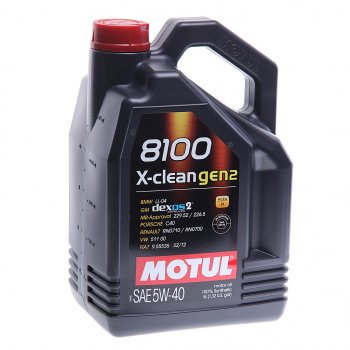 6 899 р. Масло моторное 8100 X-CLEAN GEN2 5W40 синт 5л MOTUL MOTUL 109762  с доставкой в г. Воронеж. Увеличить фотографию 1