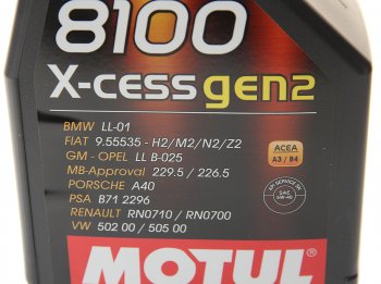 1 589 р. Масло моторное 8100 X-CESS GEN2 5W40 синт.1л MOTUL MOTUL 109774  с доставкой в г. Воронеж. Увеличить фотографию 2