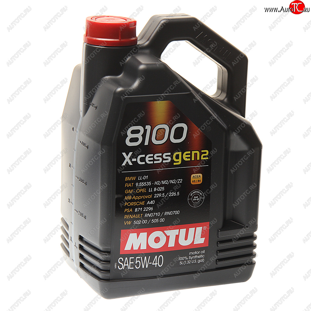 6 849 р. Масло моторное 8100 X-CESS GEN2 5W40 синт.5л MOTUL MOTUL 109776  с доставкой в г. Воронеж