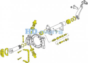 17 999 р. Ремкомплект суппорта Z-CAM VOLVO FH,FM левогоправого (полный комплект) HD-PARTS HD-PARTS 110050  с доставкой в г. Воронеж. Увеличить фотографию 9