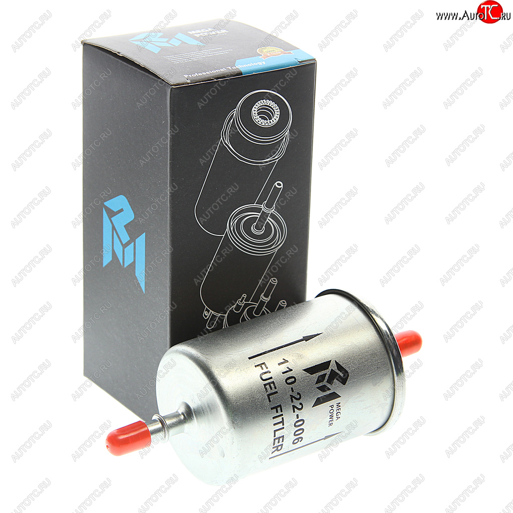 198 р. Фильтр топливный RENAULT Logan,Kangoo,Symbol,Megane NISSAN Qashqai (06-13) (1.5 DCI) MEGAPOWER MEGAPOWER 110-22-006  с доставкой в г. Воронеж