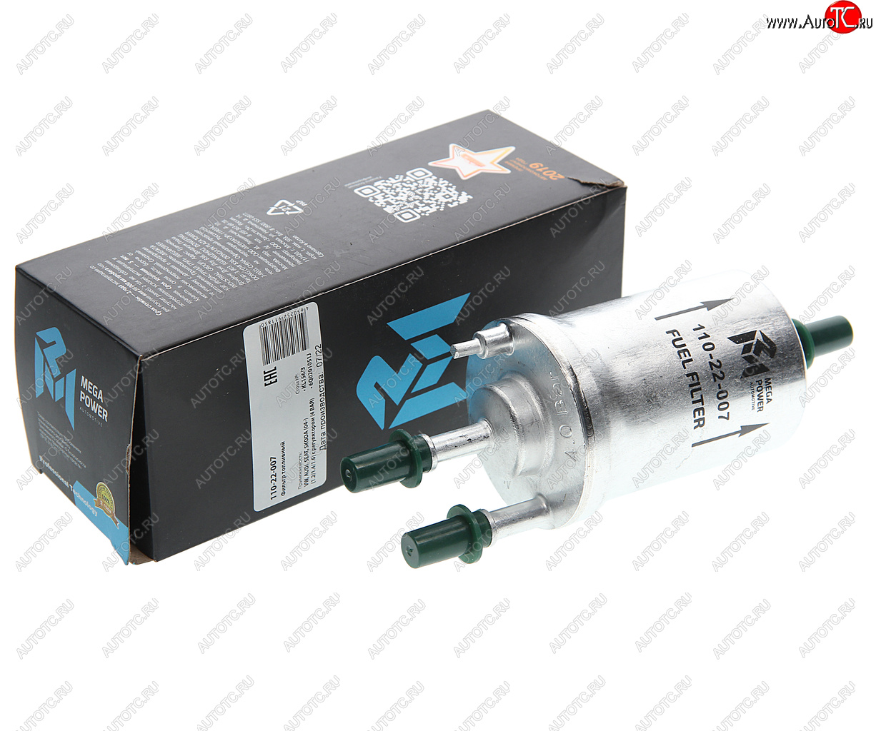 829 р. Фильтр топливный VW AUDI SEAT SKODA (04-) (1.21.41.6) с регулятором (4 BAR) MEGAPOWER MEGAPOWER 110-22-007  с доставкой в г. Воронеж