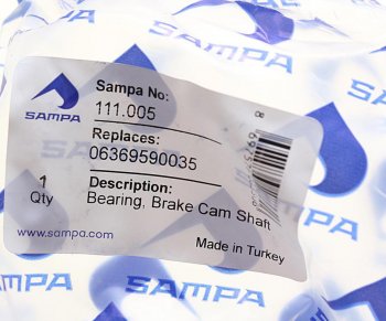 699 р. Втулка MAN F90,F2000,TGA вала тормозного (42x62x20-25мм) SAMPA SAMPA 111.005  с доставкой в г. Воронеж. Увеличить фотографию 3