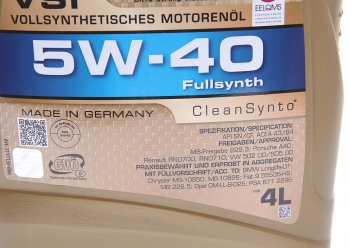 8 349 р. Масло моторное VSI 5W40 синт.4л RAVENOL RAVENOL 1111130-004  с доставкой в г. Воронеж. Увеличить фотографию 2