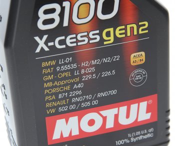 1 429 р. Масло моторное 8100 X-CESS GEN2 5W40 синт.1л MOTUL MOTUL 111681  с доставкой в г. Воронеж. Увеличить фотографию 2
