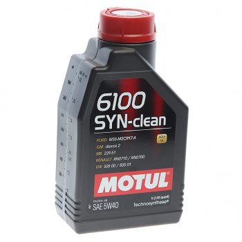1 259 р. Масло моторное 6100 SYN-CLEAN 5W40 псинт.1л MOTUL MOTUL 111691  с доставкой в г. Воронеж. Увеличить фотографию 1