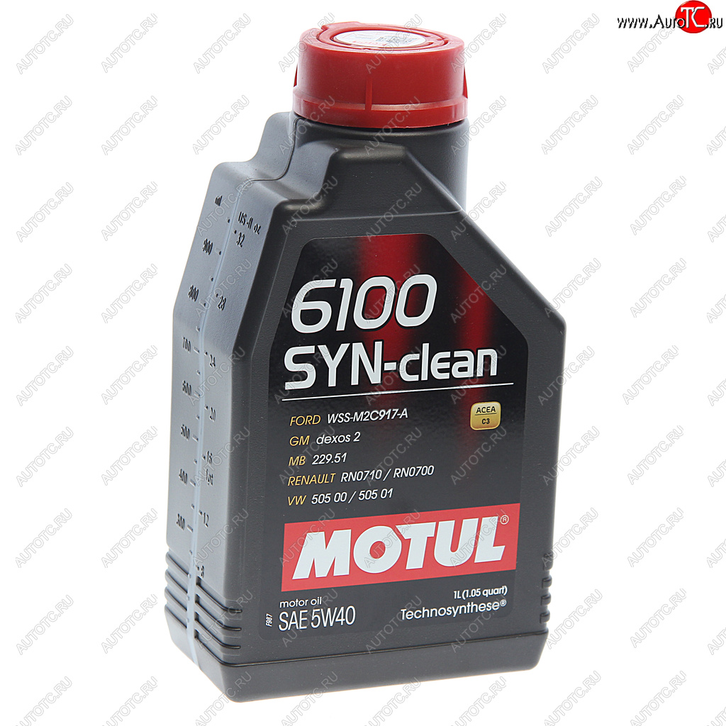1 259 р. Масло моторное 6100 SYN-CLEAN 5W40 псинт.1л MOTUL MOTUL 111691  с доставкой в г. Воронеж