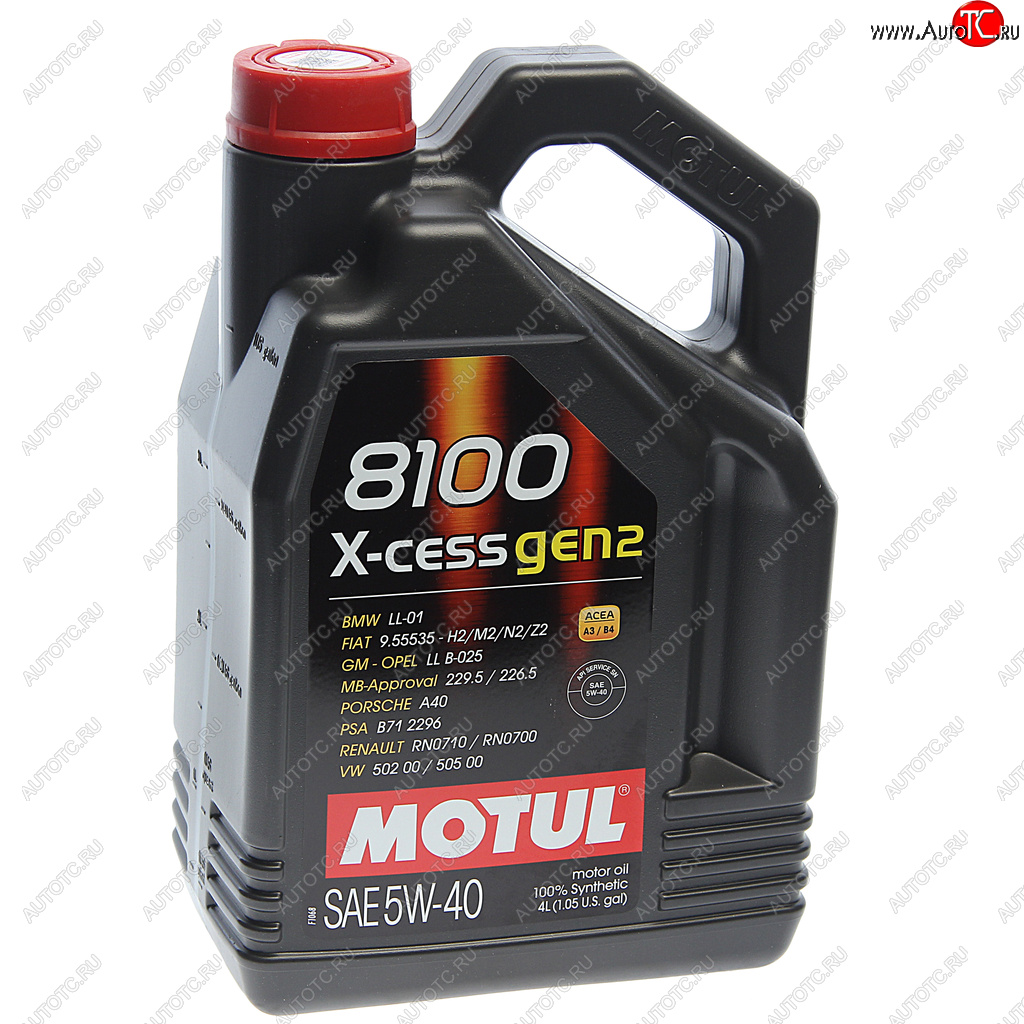 5 649 р. Масло моторное 8100 X-CESS GEN2 5W40 синт.4л MOTUL MOTUL 111858  с доставкой в г. Воронеж