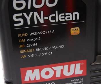 4 599 р. Масло моторное 6100 SYN-CLEAN 5W40 псинт.4л MOTUL MOTUL 111863  с доставкой в г. Воронеж. Увеличить фотографию 2