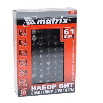 999 р. Набор бит для точной механики 61 предмет MATRIX MATRIX 11387  с доставкой в г. Воронеж. Увеличить фотографию 5