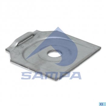299 р. Пластина BPW рессоры (121x125x5) SAMPA SAMPA 114.503  с доставкой в г. Воронеж. Увеличить фотографию 1