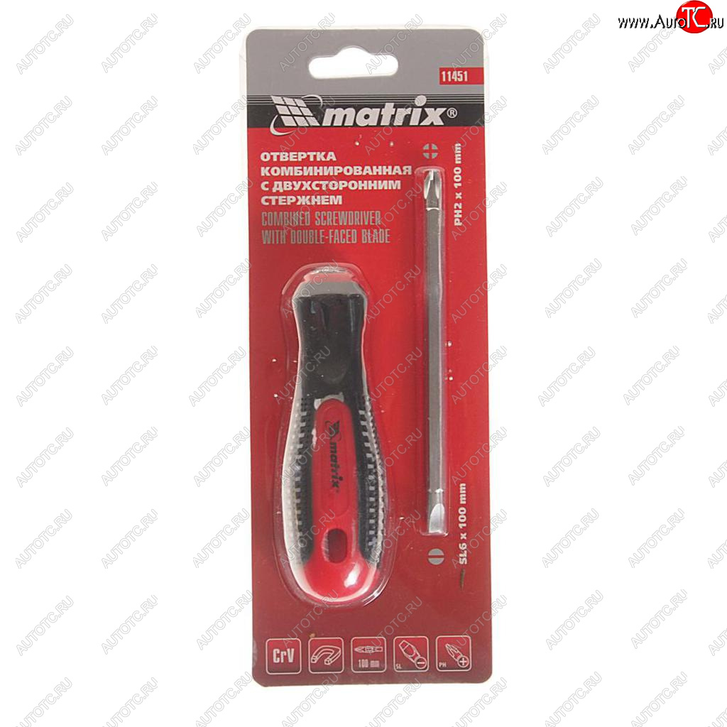 244 р. Отвертка комбинированная SL6.0хPH2.0 Fusion MATRIX MATRIX 11451  с доставкой в г. Воронеж