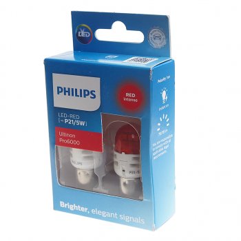 3 099 р. Лампа светодиодная 12V P215W BAY15d 7515Лм (2шт.) Led Red Ultinon Pro6000 PHILIPS PHILIPS 11499ru60x2  с доставкой в г. Воронеж. Увеличить фотографию 2