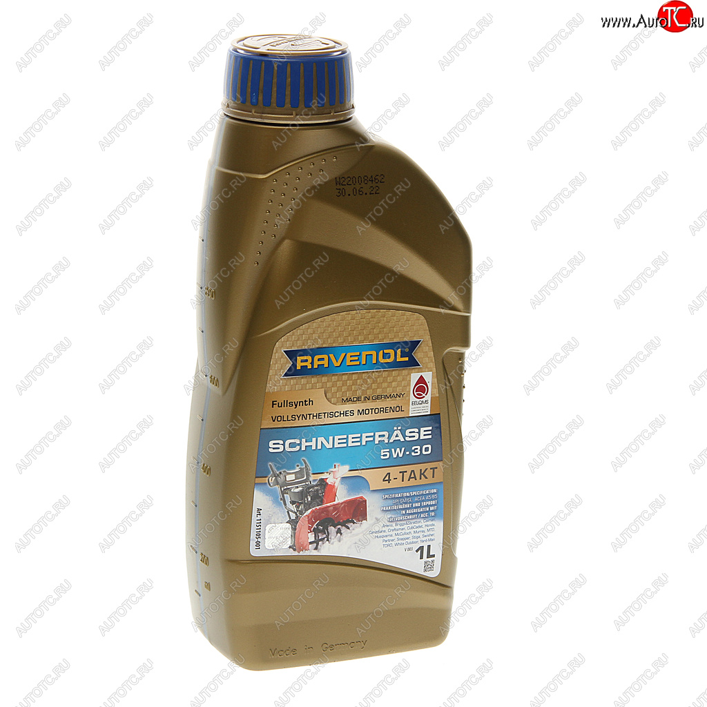 1 499 р. Масло моторное для 4-х тактных двигателей Schneefraese 5W30 синт.1л RAVENOL RAVENOL 1151105-001  с доставкой в г. Воронеж