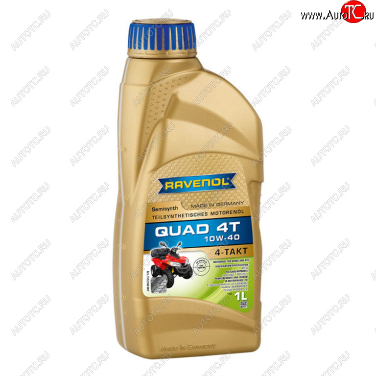 1 699 р. Масло моторное для 4-х тактных двигателей квадроциклов QUAD 4T 10W40 псинт.1л RAVENOL RAVENOL 1152160-001  с доставкой в г. Воронеж