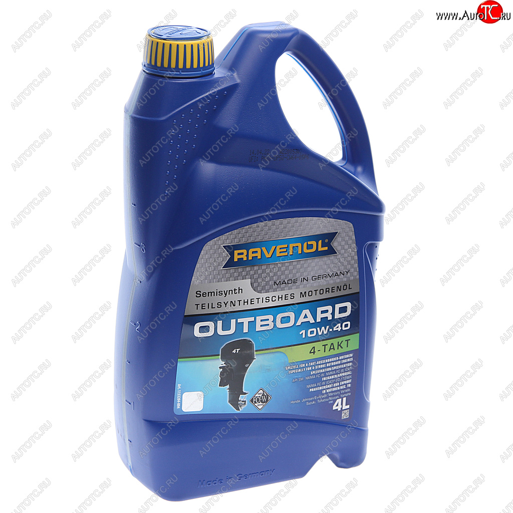 6 499 р. Масло моторное для 4-х тактных двигателей лодок OUTBOARD 10W40 псинт.4л RAVENOL RAVENOL 1153204-004  с доставкой в г. Воронеж