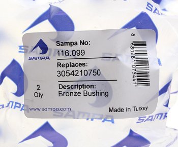 499 р. Втулка MERCEDES вала тормозного (42x48x49) SAMPA SAMPA 116.099  с доставкой в г. Воронеж. Увеличить фотографию 3