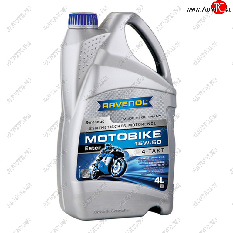 7 249 р. Масло моторное для 4-х тактных двигателей ESTER 4T 15W50 синт.4л RAVENOL RAVENOL 1172113-004  с доставкой в г. Воронеж