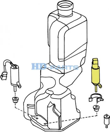 899 р. Мотор омывателя VOLVO FH12 с поплавком (3 контакта) HD-PARTS HD-PARTS 118430  с доставкой в г. Воронеж. Увеличить фотографию 6